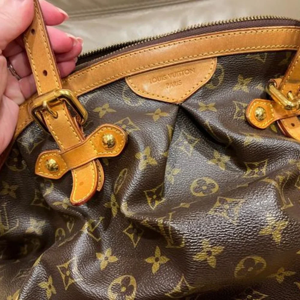 Louis Vuitton Tivoli Gm Brown Leather Hobo Bag